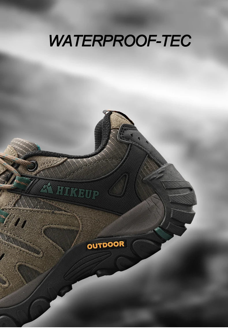 HIKEUP Men's Suede Leather Hiking Shoes – Outdoor Trekking